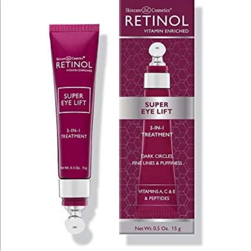 Retinol Super Eye Lift 3-in-1 treatment fights dark circles wrinkles, puffy eyes